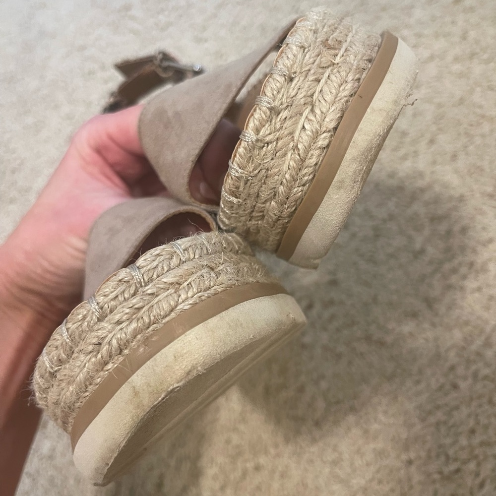 Tan & snake skin print espadrilles size 6.5 - Picture 5 of 5